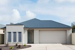All roller shutters are down on a house to maximise noise reduction benefits